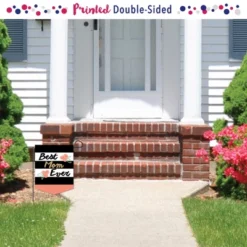 Big Dot Of Happiness Best Mom Ever - Outdoor Home Decorations - Double-Sided Mother's Day Party Garden Flag - 12 X 15.25 Inches