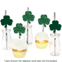 Big Dot Of Happiness St. Patrick's Day Paper Straw Decor - Saint Patty's Day Party Striped Decorative Straws - Set Of 24 -Nursery Decor Store GUEST e3f366c7 16f3 4b8c 936c c8b88d68431d