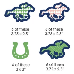 Big Dot Of Happiness Kentucky Horse Derby - Paper Straw Decor - Horse Race Party Striped Decorative Straws - Set Of 24