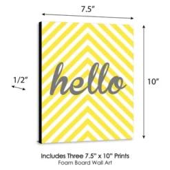 Big Dot Of Happiness Hello Little One - Yellow And Gray - Baby Girl Or Boy Nursery Wall Art & Kids Room Decor - 7.5 X 10 Inches - Set Of 3 Prints -Nursery Decor Store GUEST e4c71628 0aab 4ce9 9abb 99b4e0943e90
