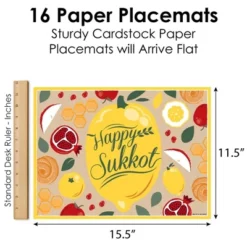 Big Dot Of Happiness Sukkot - Party Table Decorations - Sukkah Placemats - Set Of 16 -Nursery Decor Store GUEST e4e7df88 a800 477d 8b0e f6a7d8bd2ea9
