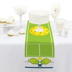 Big Dot Of Happiness Let’s Rally - Pickleball - Petite Birthday Or Retirement Party Paper Table Runner - 12 X 60 Inches