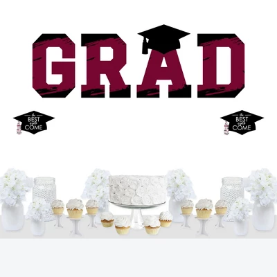 Big Dot Of Happiness Maroon Graduation Party Decor - Vinyl Wall Decals - Grad 6 Big Dot Of Happiness Maroon Graduation Party Decor - Vinyl Wall Decals - Grad - Image 6