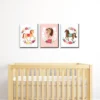 Big Dot Of Happiness Run Wild Horses - Floral Pony Nursery Wall Art And Kids Room Decor - 7.5 X 10 Inches - Set Of 3 Prints