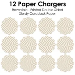 Big Dot Of Happiness Tan Checkered Party - Round Table Decorations - Paper Chargers - Place Setting For 12 -Nursery Decor Store GUEST e6776436 54bb 4608 baa9 7c37e72ff78f