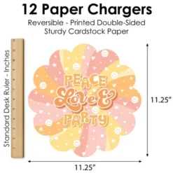 Big Dot Of Happiness Stay Groovy - Boho Hippie Party Round Table Decorations - Paper Chargers - Place Setting For 12 -Nursery Decor Store GUEST e7328a75 fff7 49c6 9314 d3008468bbc5