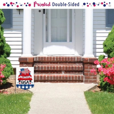 Big Dot Of Happiness Patriotic Truck - Outdoor Home Decorations - Double-Sided Red Vintage Pickupá Garden Flag - 12 X 15.25 Inches 1 Big Dot Of Happiness Patriotic Truck - Outdoor Home Decorations - Double-Sided Red Vintage Pickupá Garden Flag - 12 X 15.25 Inches