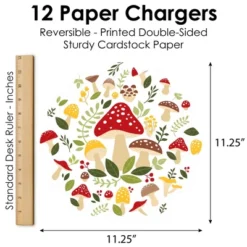Big Dot Of Happiness Wild Mushrooms - Red Toadstool Party Round Table Decorations - Paper Chargers - Place Setting For 12 -Nursery Decor Store GUEST e754e8e4 ba6f 456d 87a8 40223b5eb9c2