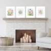 Big Dot Of Happiness Wildflowers - Unframed Floral Nursery And Room Decor Linen Paper Wall Art - Set Of 4 - Artisms - 8 X 10 Inches