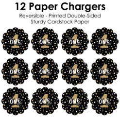 Big Dot Of Happiness 1st Birthday Little Mr. Onederful - Boy First Birthday Party Round Table Decorations - Paper Chargers - Place Setting For 12 -Nursery Decor Store GUEST e9f8fcf5 2f86 49a5 8ed9 412547d594de