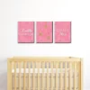 Big Dot Of Happiness Pink Twinkle Twinkle Little Star - Baby Girl Nursery Wall Art & Kids Room Decor - Gift Ideas - 7.5 X 10 Inches - Set Of 3 Prints