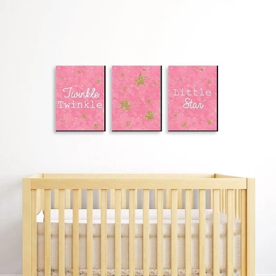 Big Dot Of Happiness Pink Twinkle Twinkle Little Star - Baby Girl Nursery Wall Art & Kids Room Decor - Gift Ideas - 7.5 X 10 Inches - Set Of 3 Prints 1 Big Dot Of Happiness Pink Twinkle Twinkle Little Star - Baby Girl Nursery Wall Art & Kids Room Decor - Gift Ideas - 7.5 X 10 Inches - Set Of 3 Prints