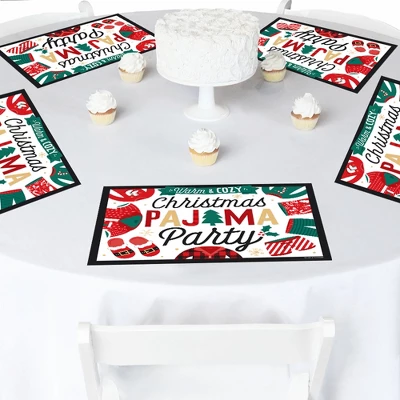 Big Dot Of Happiness Christmas Pajamas - Paper Holiday Plaid PJ Party Coloring Sheets - Activity Placemats - Set Of 16 2 Big Dot Of Happiness Christmas Pajamas - Paper Holiday Plaid PJ Party Coloring Sheets - Activity Placemats - Set Of 16 - Image 2