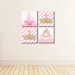 Big Dot Of Happiness Little Princess Crown - Kids Room, Nursery Decor & Home Decor - 11 X 11 Inches Nursery Wall Art - Set Of 4 Prints For Baby's Room -Nursery Decor Store GUEST ea8a2179 5161 4efc 9cf6 066bb4c35848