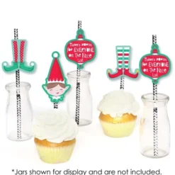 Big Dot Of Happiness Elf Squad - Paper Straw Decor - Kids Elf Christmas And Birthday Party Striped Decorative Straws - Set Of 24 6 Big Dot Of Happiness Elf Squad - Paper Straw Decor - Kids Elf Christmas And Birthday Party Striped Decorative Straws - Set Of 24 -Nursery Decor Store GUEST eabb9871 1fce 4426 82f3 08fd4b09ea32