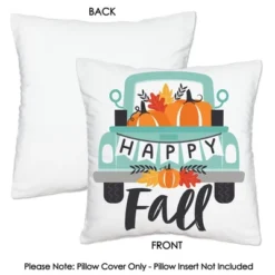 Big Dot Of Happiness Happy Fall Truck - Harvest Pumpkin Party Home Decorative Canvas Cushion Case - Throw Pillow Cover - 16 X 16 Inches -Nursery Decor Store GUEST ebf8d88a a7fe 42a5 bf7c a0f18c213225
