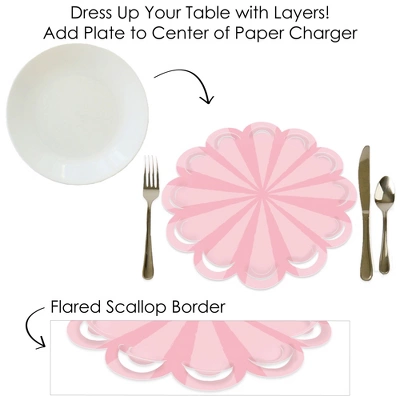 Big Dot Of Happiness Pink Stripes - Simple Party Round Table Decorations - Paper Chargers - Place Setting For 12 7 Big Dot Of Happiness Pink Stripes - Simple Party Round Table Decorations - Paper Chargers - Place Setting For 12 - Image 7