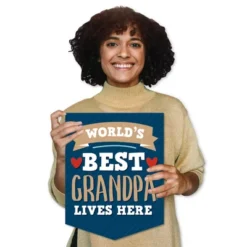 Big Dot Of Happiness Grandpa, Happy Father's Day - Outdoor Home Decorations - Double-Sided We Love Grandfather Garden Flag - 12 X 15.25 Inches -Nursery Decor Store GUEST ec415c4c e973 4802 b26f f96e23f8e219