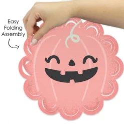 Big Dot Of Happiness Pastel Halloween - Pink Pumpkin Party Round Table Decorations - Paper Chargers - Place Setting For 12 -Nursery Decor Store GUEST ef7cd153 3d93 443d 8ed6 0f03bc75fd09