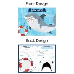 Big Dot Of Happiness Shark Zone - Paper Jawsome Shark Birthday Party Coloring Sheets - Activity Placemats - Set Of 16 -Nursery Decor Store GUEST efa63e37 7293 417b a25a 472fccd47e2a