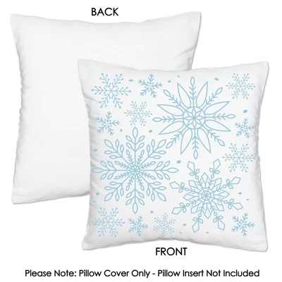 Big Dot Of Happiness Winter Wonderland - Snowflake Holiday Party And Winter Home Decorative Canvas Cushion Case - Throw Pillow Cover - 16 X 16 Inches 5 Big Dot Of Happiness Winter Wonderland - Snowflake Holiday Party And Winter Home Decorative Canvas Cushion Case - Throw Pillow Cover - 16 X 16 Inches - Image 5