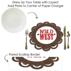 Big Dot Of Happiness Western Hoedown - Wild West Cowboy Party Round Table Decorations - Paper Chargers - Place Setting For 12 -Nursery Decor Store GUEST f09e61a7 d65f 4684 b7a4 6e98aef5f712