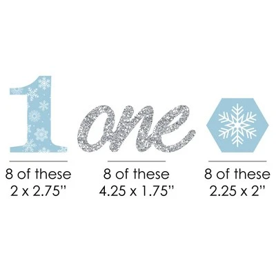 Big Dot Of Happiness Onederland - Paper Straw Decor - Holiday Snowflake Winter Wonderland Birthday Party Striped Decorative Straws - Set Of 24 1 Big Dot Of Happiness Onederland - Paper Straw Decor - Holiday Snowflake Winter Wonderland Birthday Party Striped Decorative Straws - Set Of 24