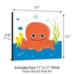 Big Dot Of Happiness Under The Sea Critters - Kids Home Decor - 11 X 11 Inches Nursery Wall Art - Set Of 4 Prints For Baby's Room -Nursery Decor Store GUEST f0fc5d49 f723 4f26 92f7 62f78dadf36d