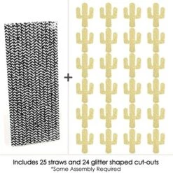 Big Dot Of Happiness Gold Glitter Cactus Party Straws - No-Mess Real Gold Glitter Cut-Outs & Decorative Christmas Cactus Party Paper Straws - 24 Ct 7 Big Dot Of Happiness Gold Glitter Cactus Party Straws - No-Mess Real Gold Glitter Cut-Outs & Decorative Christmas Cactus Party Paper Straws - 24 Ct -Nursery Decor Store GUEST f1e964c6 0b0a 49cd ad90 0f60700db993
