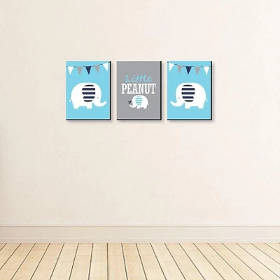 Big Dot Of Happiness Blue Elephant - Baby Boy Nursery Wall Art And Kids Room Decorations - Gift Ideas - 7.5 X 10 Inches - Set Of 3 Prints 2 Big Dot Of Happiness Blue Elephant - Baby Boy Nursery Wall Art And Kids Room Decorations - Gift Ideas - 7.5 X 10 Inches - Set Of 3 Prints - Image 2