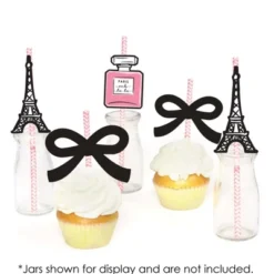 Big Dot Of Happiness Paris, Ooh La La - Paris Themed Paper Straw Decor - Baby Shower Or Birthday Party Striped Decorative Straws - Set Of 24 -Nursery Decor Store GUEST f61ad59e 8c8d 4687 89d8 f0a257ecbfe5
