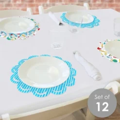 Big Dot Of Happiness Thank You Teachers - Teacher Appreciation Round Table Decorations - Paper Chargers - Place Setting For 12