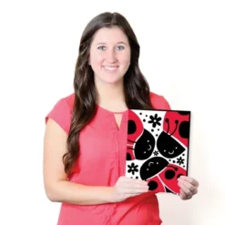 Big Dot Of Happiness Happy Little Ladybug - Baby Girl Nursery Wall Art And Kids Room Decorations - Gift Ideas - 7.5 X 10 Inches - Set Of 3 Prints -Nursery Decor Store GUEST f6f000d2 4131 44da 95b1 f108807c792d