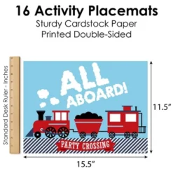 Big Dot Of Happiness Railroad Party Crossing - Paper Steam Train Birthday Party Coloring Sheets - Activity Placemats - Set Of 16 -Nursery Decor Store GUEST f709dc0b 30e3 4bce 8fa4 f9c0ae6f55e6