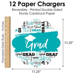 Big Dot Of Happiness Teal Grad - Best Is Yet To Come - Turquoise Graduation Party Round Table Decorations - Paper Chargers - Place Setting For 12 -Nursery Decor Store GUEST f7c53b60 2a9a 42cb 8c30 22e8cfaa7a62