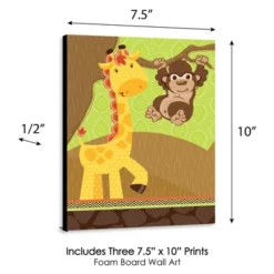 Big Dot Of Happiness Funfari - Fun Safari Jungle - Nursery Wall Art And Kids Room Decorations - Gift Ideas - 7.5 X 10 Inches - Set Of 3 Prints -Nursery Decor Store GUEST f7cf529f 024a 4f6e b08e 3f83fea4ed13