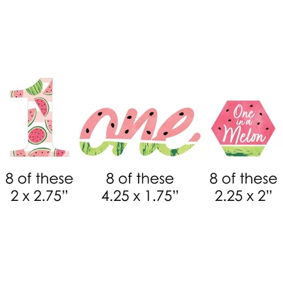 Big Dot Of Happiness 1st Birthday One In A Melon - Paper Straw Decor - Fruit First Birthday Party Striped Decorative Straws - Set Of 24 1 Big Dot Of Happiness 1st Birthday One In A Melon - Paper Straw Decor - Fruit First Birthday Party Striped Decorative Straws - Set Of 24