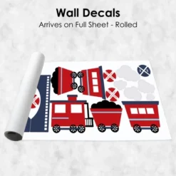 Big Dot Of Happiness Railroad Party Crossing - Peel And Stick Train Nursery And Kids Room Vinyl Wall Art Stickers - Wall Decals - Set Of 20 -Nursery Decor Store GUEST f8d2c487 c6ff 4499 a143 35542fade54f