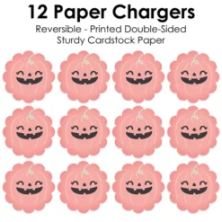 Big Dot Of Happiness Pastel Halloween - Pink Pumpkin Party Round Table Decorations - Paper Chargers - Place Setting For 12 -Nursery Decor Store GUEST f91d4d5b fc72 4c68 8128 be6cc0fed44f