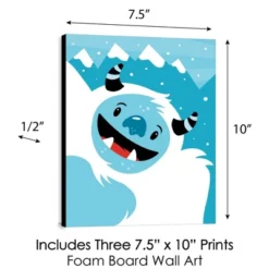 Big Dot Of Happiness Yeti To Party - Mountain Nursery Wall Art And Abominable Snowman Kids Room Decor - 7.5 X 10 Inches - Set Of 3 Prints -Nursery Decor Store GUEST f970be10 97c7 4822 a974 a1acd336cf38