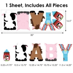 Big Dot Of Happiness Farm Animals - Peel And Stick Barnyard Baby Shower Standard Banner Wall Decals - Baby -Nursery Decor Store GUEST f991ef09 a838 4acf 9dbc 07ad3dca355c