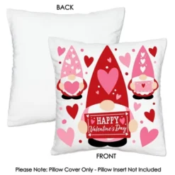 Big Dot Of Happiness Valentine Gnomes - Valentine's Day Party Home Decorative Canvas Cushion Case - Throw Pillow Cover - 16 X 16 Inches -Nursery Decor Store GUEST f9d38597 cf32 4a78 9eab 838cc7758b33