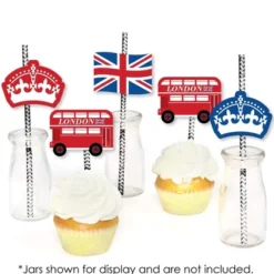 Big Dot Of Happiness Cheerio, London - Paper Straw Decor - British UK Party Striped Decorative Straws - Set Of 24 6 Big Dot Of Happiness Cheerio, London - Paper Straw Decor - British UK Party Striped Decorative Straws - Set Of 24 -Nursery Decor Store GUEST fa0e4349 ac6a 4400 a57b 9b8070bfbd45