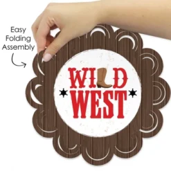 Big Dot Of Happiness Western Hoedown - Wild West Cowboy Party Round Table Decorations - Paper Chargers - Place Setting For 12 -Nursery Decor Store GUEST fa3e5078 def0 4fa3 aac7 de5d4a6dd7ff