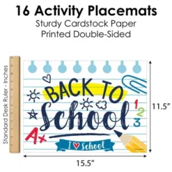 Big Dot Of Happiness Back To School - Paper First Day Of School Classroom Decorations Coloring Sheets - Activity Placemats - Set Of 16 7 Big Dot Of Happiness Back To School - Paper First Day Of School Classroom Decorations Coloring Sheets - Activity Placemats - Set Of 16 -Nursery Decor Store GUEST fb014969 e84c 42f6 8c33 985c0cb3911d