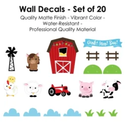 Big Dot Of Happiness Farm Animals - Peel And Stick Nursery And Kids Room Vinyl Wall Art Stickers - Wall Decals - Set Of 20 -Nursery Decor Store GUEST fb33275d 816e 4b35 af3a 0a3fe0b14219