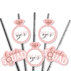 Big Dot Of Happiness Bride Squad - Paper Straw Decor - Rose Gold Bridal Shower Or Bachelorette Party Striped Decorative Straws - Set Of 24 -Nursery Decor Store GUEST fb7a5e17 2585 4414 9bc8 fc901f0f3c36