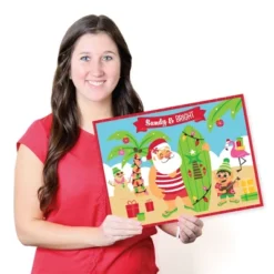 Big Dot Of Happiness Tropical Christmas - Paper Beach Santa Holiday Party Coloring Sheets - Activity Placemats - Set Of 16 -Nursery Decor Store GUEST fb988cfd a77e 4cde b8f8 228af177f596