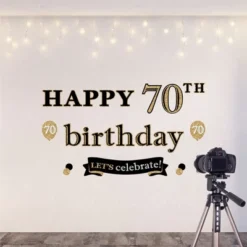 Big Dot Of Happiness Adult 70th Birthday - Gold - Peel And Stick Birthday Party Decoration - Wall Decals Backdrop -Nursery Decor Store GUEST fc672a42 bab1 43a2 b98d 674d253e9cfb
