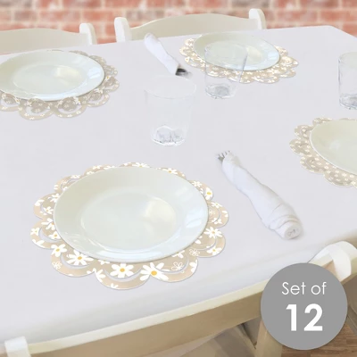 Big Dot Of Happiness Tan Daisy Flowers - Floral Party Round Table Decorations - Paper Chargers - Place Setting For 12 1 Big Dot Of Happiness Tan Daisy Flowers - Floral Party Round Table Decorations - Paper Chargers - Place Setting For 12